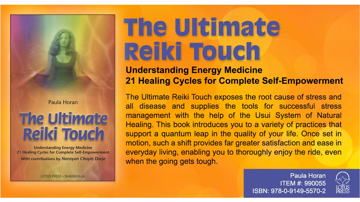Ultimate Reiki Touch - Horan, Paula  ..exposes the root cause of stress and all disease and supplies the tools for successful stress management with the help of the Usui System lotuspress.com/products/ultim… #reiki #reikihealing #energyhealing #energymedicine