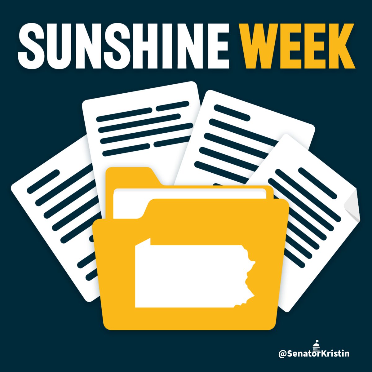 SenatorKristin's tweet photo. Sunshine Week may be ending, but transparency shouldn’t. ☀️
Open government builds trust. And taxpayers deserve to know how their money is being spent. #SunshineWeek https://t.co/lkFK2tnVvR
