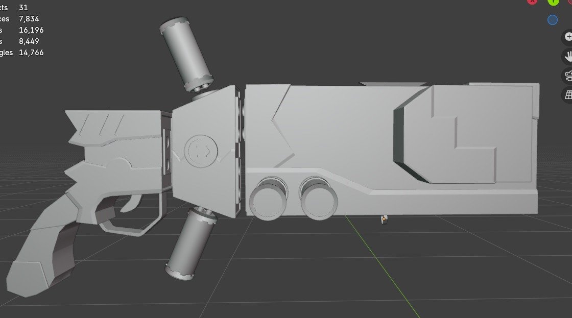 MelbiStudios's tweet photo. A small spoiler: the models are modular, allowing different parts to be combined in many ways — as shown in the image.

#gamedev #indiedev #weapondesign #modular #3dmodeling #unity3d #vrgame #indiegame #gamedevelopment #indiedevlog #devlog #gameart #blender3d #vr #virtualreality https://t.co/yuiLAJ1oXS