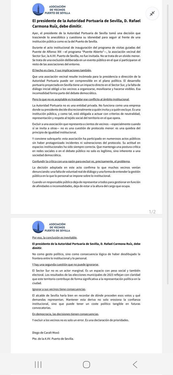 SOS PUERTO DE SEVILLA tweet media