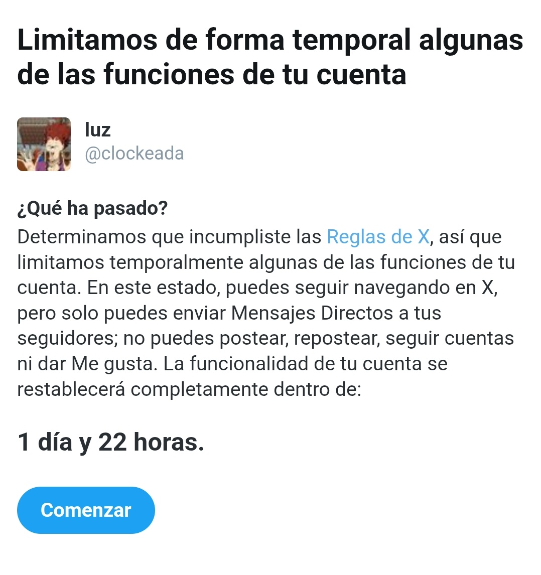 no soy luz tweet media