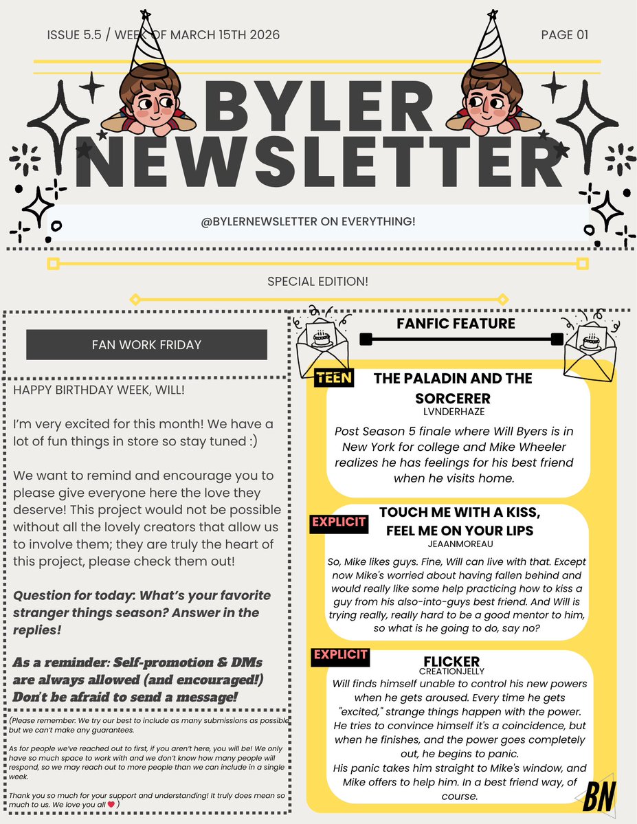 Byler Newsletter tweet media