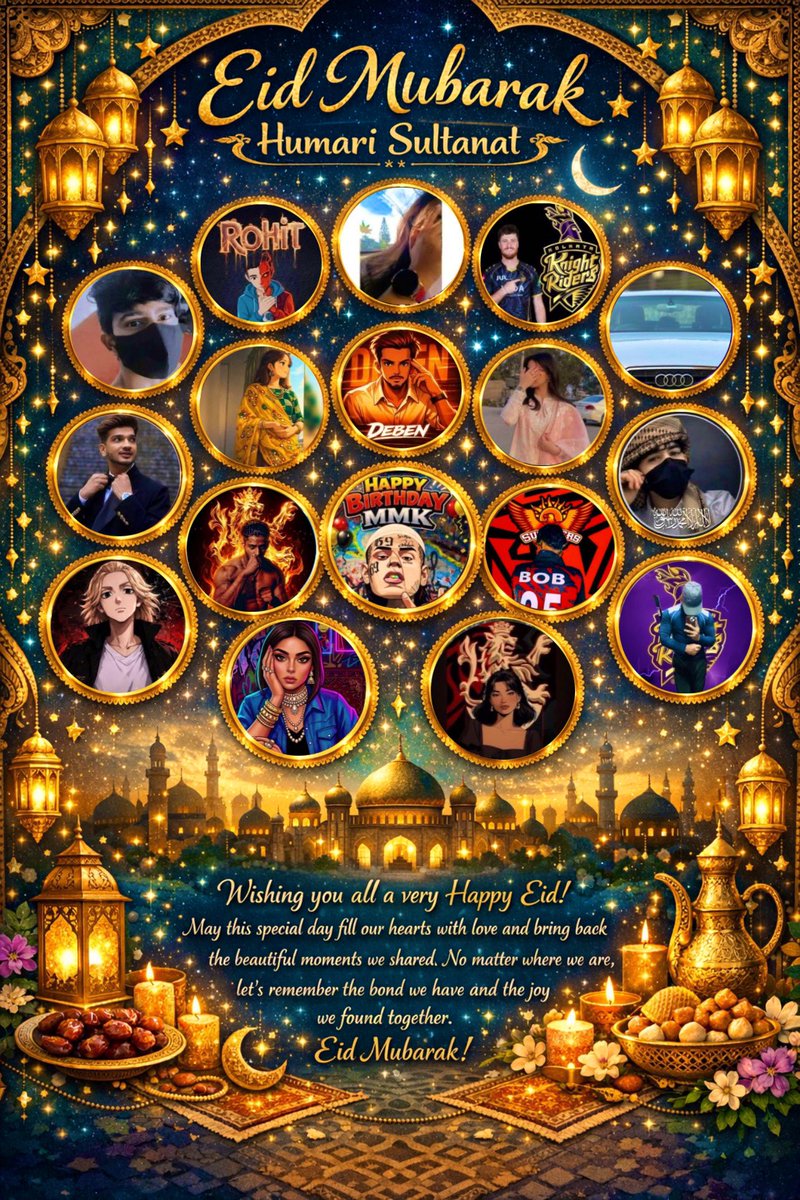 baseerxcookie's tweet photo. Eid Mubarak to Sultanat Gang 💪❤️✨🌙

@ChandBaba1208 @Rohit176222 @Rohit176222 @jesminkhatun16 @Spartanme1717 @wagmarevivek @inteshad02611 @hellosonalihere @Devendrana58622 @Hab33b143 @MIKEYsX01 @Trishul744 @Breakup786MMK @_shobob__ @anas_saifi21 @eyecandy1902 https://t.co/ZcFEXpbJZE
