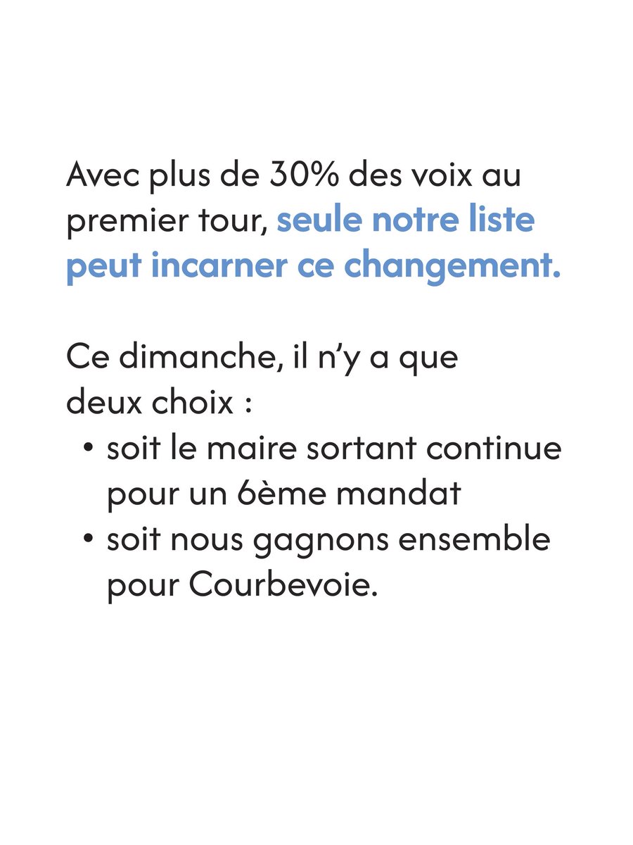 ATaquillain's tweet photo. Ce dimanche, le changement est possible à Courbevoie ! 

Un seul choix : VOTEZ 1️⃣

#Courbevoie #AurelieTaquillain  #Municipales2026 #RenouveauSûrEtSerein https://t.co/XsiTpn4cBL