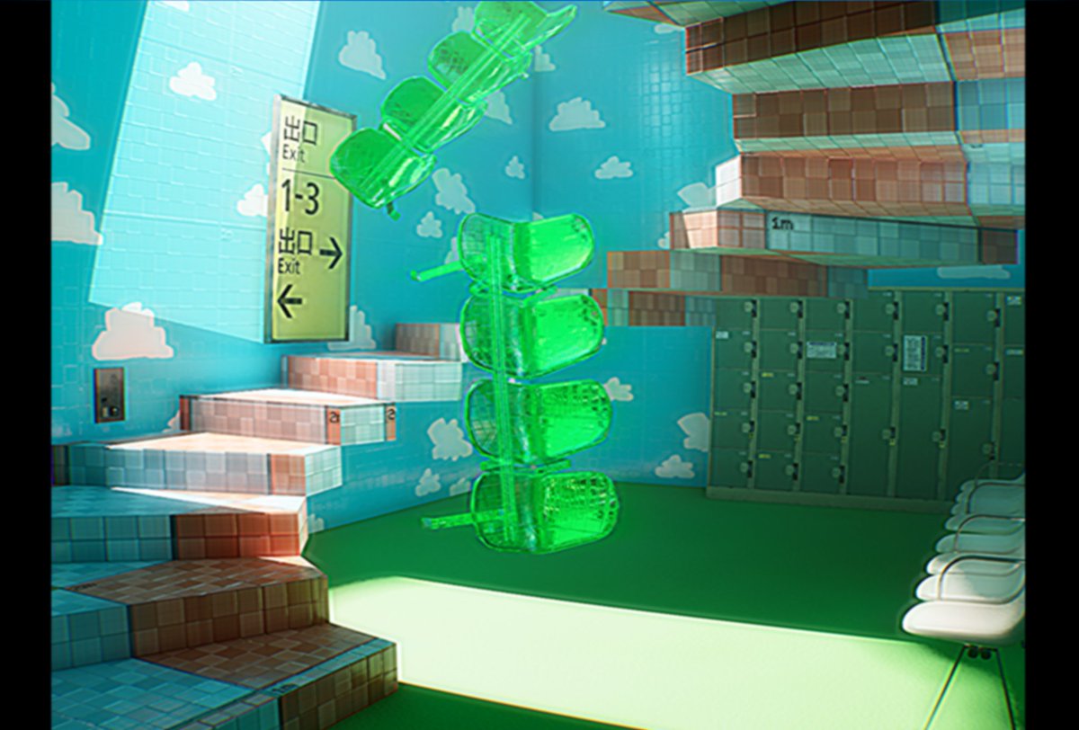 KAIKI_DENGI's tweet image. 作ったマテリアルの確認用に色々置いてたらドリーコアになった。
#ゲーム開発 #indiedev #dreamcore