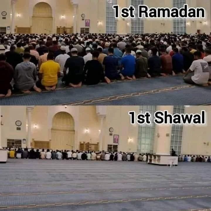 The guests have left,
and the family remains.
The mosques have returned to their rightful owners.
So do not abandon the House of Allah after Ramadan.