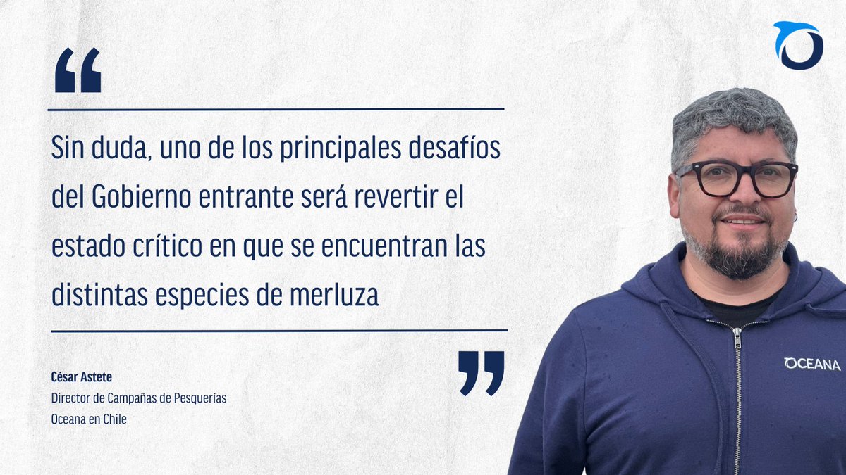 La preocupante situación de todas las especies de merluzas presenta, para el Gobierno entrante, una oportunidad para avanzar en políticas de gestión y recuperación de estos emblemáticos recursos.

Conoce más: chile.oceana.org/comunicados/de…