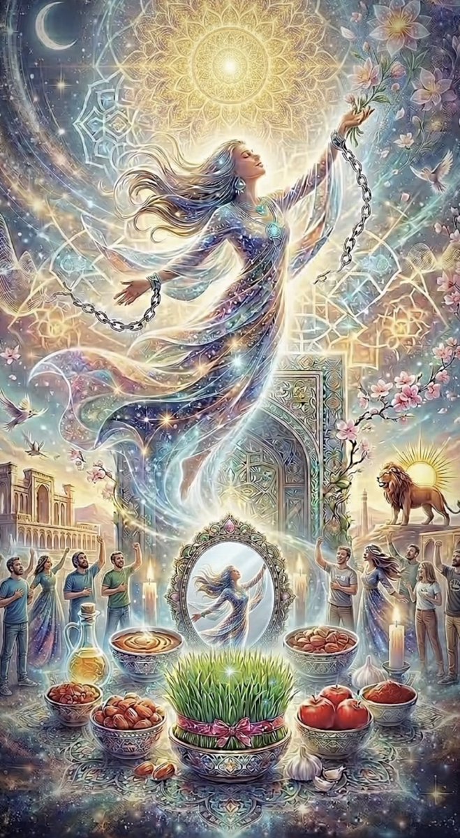 VerityDesk's tweet photo. From broken chains, a free Iran rises into the light.
#Nowruz #Norooz #Iran https://t.co/yvmGPHOjvb