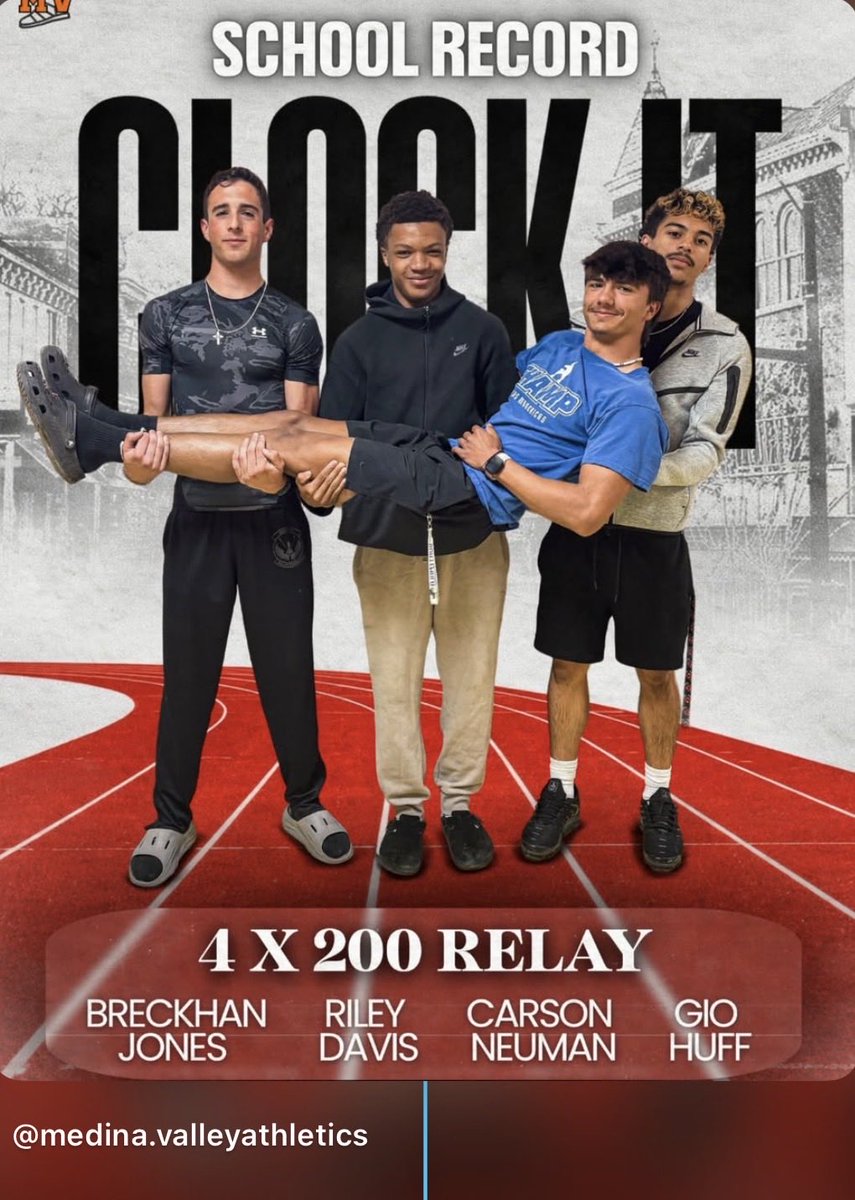 mattmedley23's tweet photo. Congratulations to these young men for breaking a @MV_PantherTrack school record.  #multisportathletes https://t.co/nFLBF2tdxz