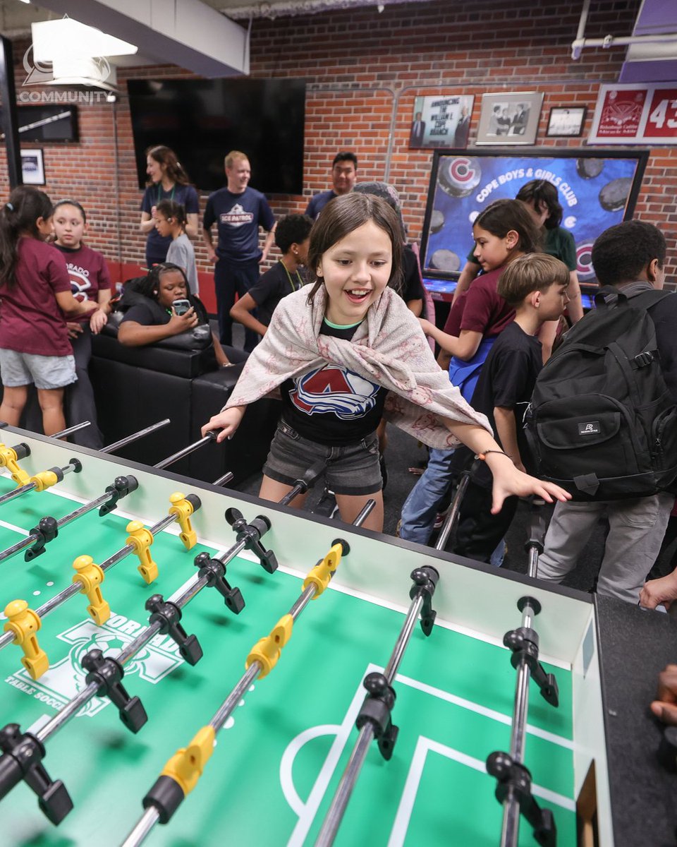 NHLAvalancheCR's tweet photo. Earlier this week, Josh Manson and Nick Blankenburg paid a visit to the William E. Cope Boys and Girls Club, for the dedication of the new Avalanche Clubhouse! https://t.co/yhgolF2arj