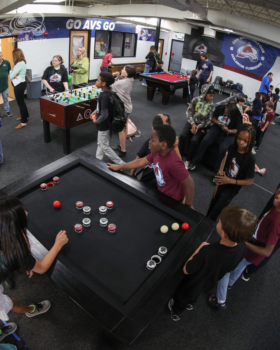 NHLAvalancheCR's tweet photo. Earlier this week, Josh Manson and Nick Blankenburg paid a visit to the William E. Cope Boys and Girls Club, for the dedication of the new Avalanche Clubhouse! https://t.co/yhgolF2arj