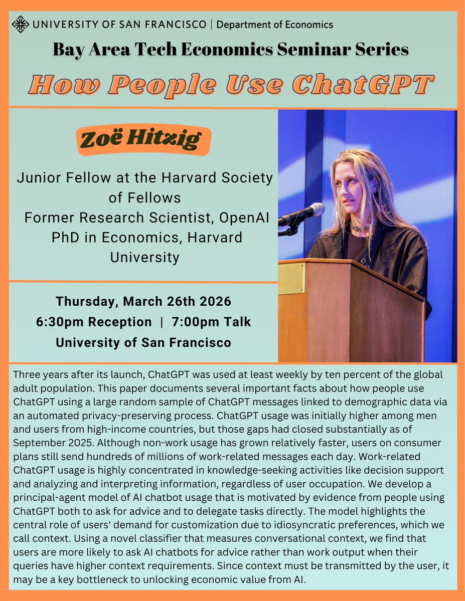 University of San Francisco Economics Department tweet media