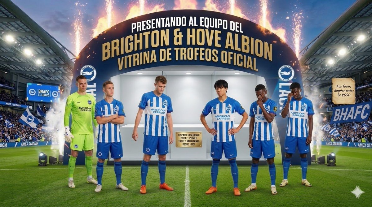 sebgalbornoz's tweet photo. @matilopne @SuperligaFm @matilopne los muchachos el Brighton &amp; Hove Albi-NO-Trophies esta buscando tener un titulo, aunque sea inventado por el chiqui mafia. https://t.co/cTAiXUBUnP