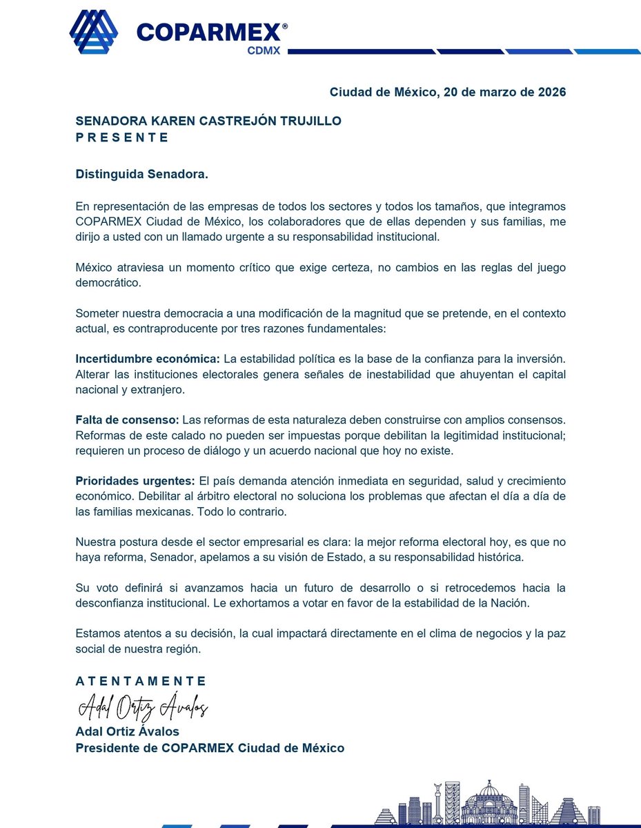 Coparmex Ciudad de México tweet media