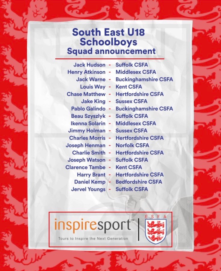 kentschools_fa's tweet photo. Congratulations to Louis and Clarence on their selection for the ESFA Regional Squad, and best wishes for the Regional Finals at Telford this weekend https://t.co/hVSFAmP0D6