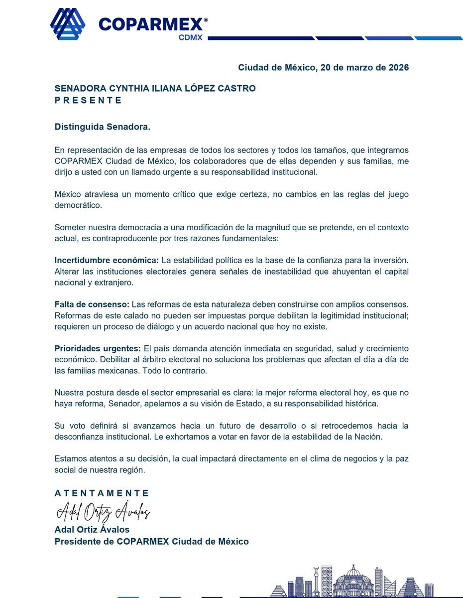 Coparmex Ciudad de México tweet media