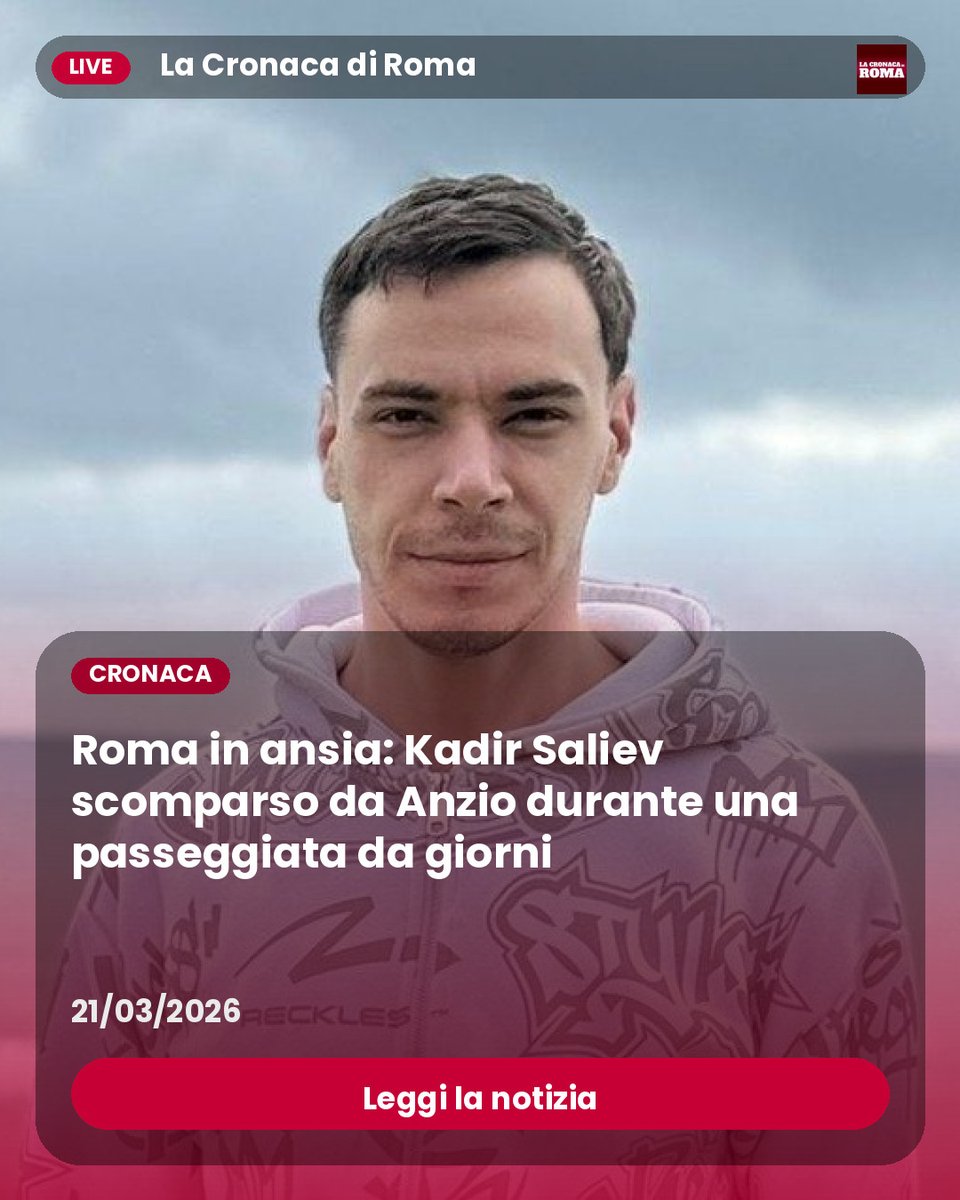 cronacadiroma's tweet image. Leggi la notizia : Roma, la Città Eterna, si sveglia con un brivido: un 28enne è scomparso ad Anzio, lasciando dietro di sé solo domande e paura. Il giovane è uscito nel primo pomeriggio per una passeggiata tranquilla lungo la costa, ma non ha più fatto… #Roma #Anzio #Scomparsa