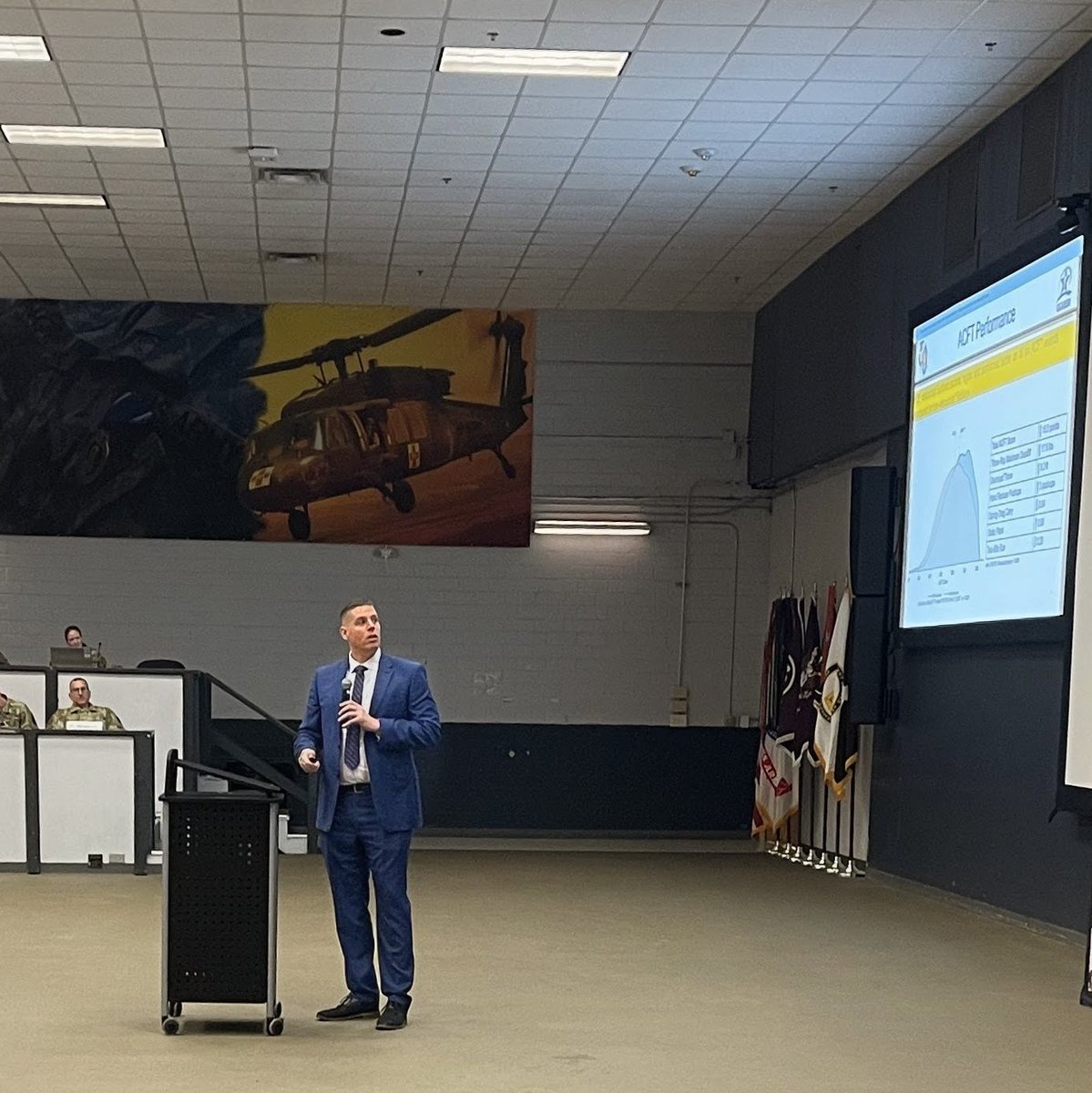 TimMurray54's tweet photo. Had the honor of presenting research and data on the impact of the Army's Holistic Health and Fitness System (H2F) at the 2026 US Army Medical Department (AMEDD) Iron Majors Week at Ft. Sam Houston in San Antonio.

Presented to future Army medical leaders on how H2F is being rolled out to the entire Army, data modernization efforts, and how H2F has improved physical fitness performance, accelerated recovery following musculoskeletal injuries, and improved outcomes of weapons qualifications. 

@USArmy @goarmymed @FCCTransforms