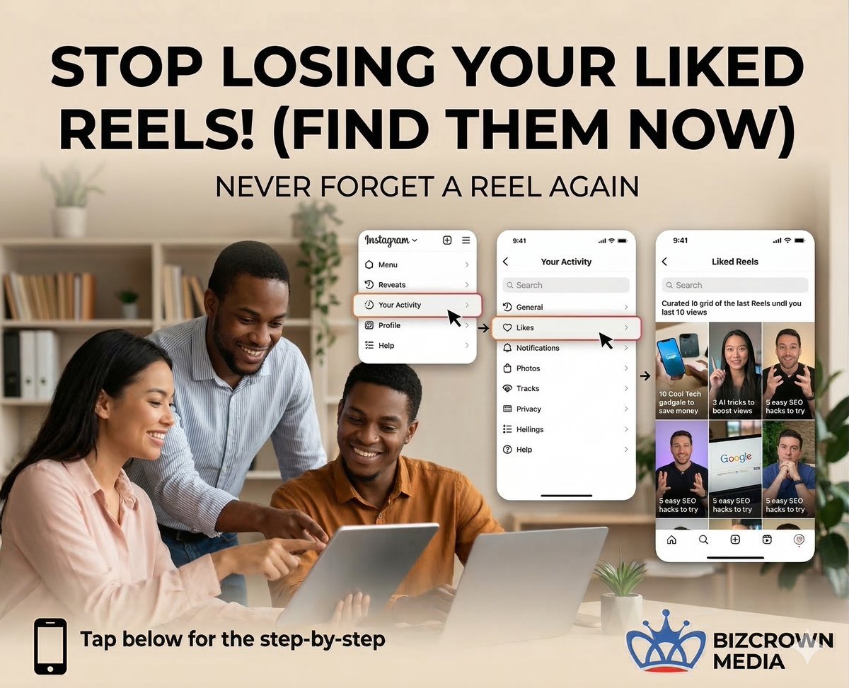 BizCrownMedia's tweet image. Ever try to revisit a Reel you liked?

Instagram stores them — but not where most people look.

Here’s how to find them:
👉 bizcrownmedia.com/how-to-find-li…

#InstagramHelp #DigitalMarketingTips #SocialMediaStrategy #LifeHacks #ContentCreatorTips #InstagramMarketing