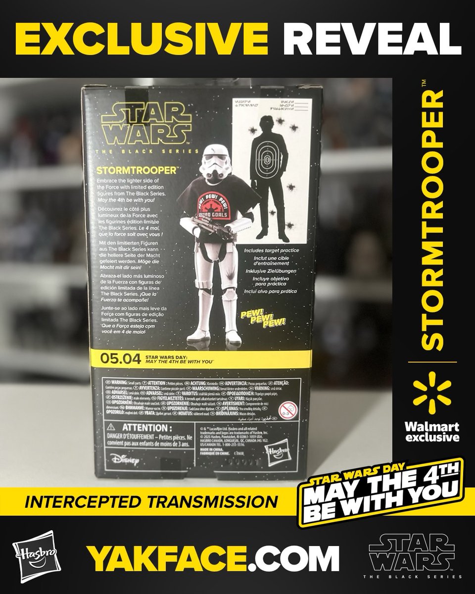 HeroesToys's tweet image. Yakface.com for the WIN!!
This Walmart exclusive figure features blaster damage, a removable soft goods “Pew! Pew! Pew! Squad Goals” graphic tee with the “May the 4th Be With You” logo on the back.  Price for this figure was $27.97
#StarWarsDay #StarWarsBlackSeries