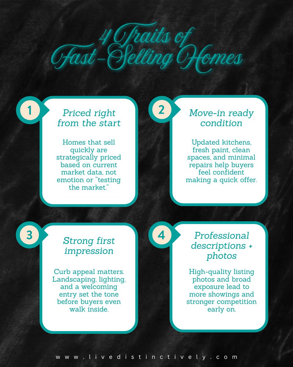 RealEstateSoCal's tweet image. 🏡 Want Your Home to Sell Fast?

These 4 traits make all the difference.

✨ Get these right, and your home could be off the market faster than you think!

🌐LiveDistinctively.com

#LiveDistinctively #TopProducer #HomeGoals #RealEstateTips #OwnYourHome #FirstTimeHomeBuyer