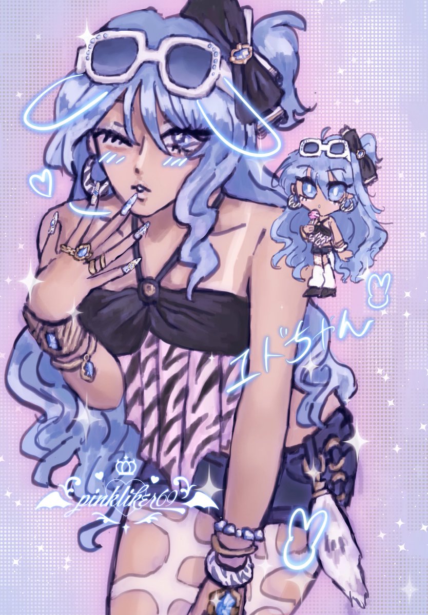 pinkliker69's tweet photo. happy birthday to my beautiful wifey edmond, today i bestow the greatest gift on you of all.. ✨🩵🪄 gyarufication 💙💅🏻✨

#HappyEdmondDay2026 #エドモンド誕生祭2026 https://t.co/cPyrnxiN2y