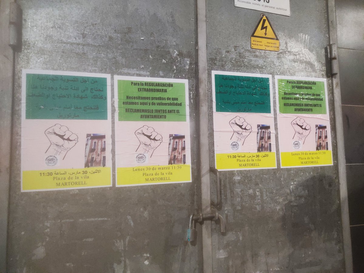 Difusió propera concentració a l'Ajuntament perquè faciliti proves d'estadia i els certificats de vulnerabilitat a fi d'acollir-se al procés de regularització extraordinària.

Dilluns 30/3 a les 11:30 h a la Plaça de la Vila

Organitza: Assemblea Papers per Tothom de Martorell