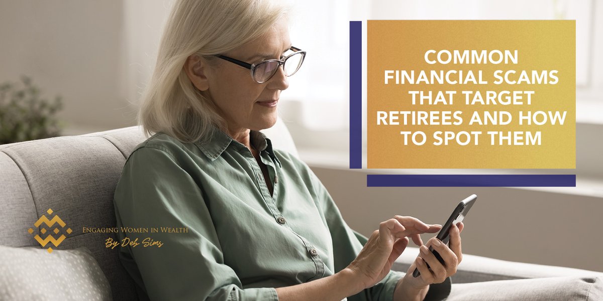 EWIWDebSims's tweet photo. As a retiree or an older individual, you may find yourself at risk of encountering financial scams. Here are a few ways to protect yourself and your loved ones. https://t.co/EsYztfitqo https://t.co/pFxHWUtnBt