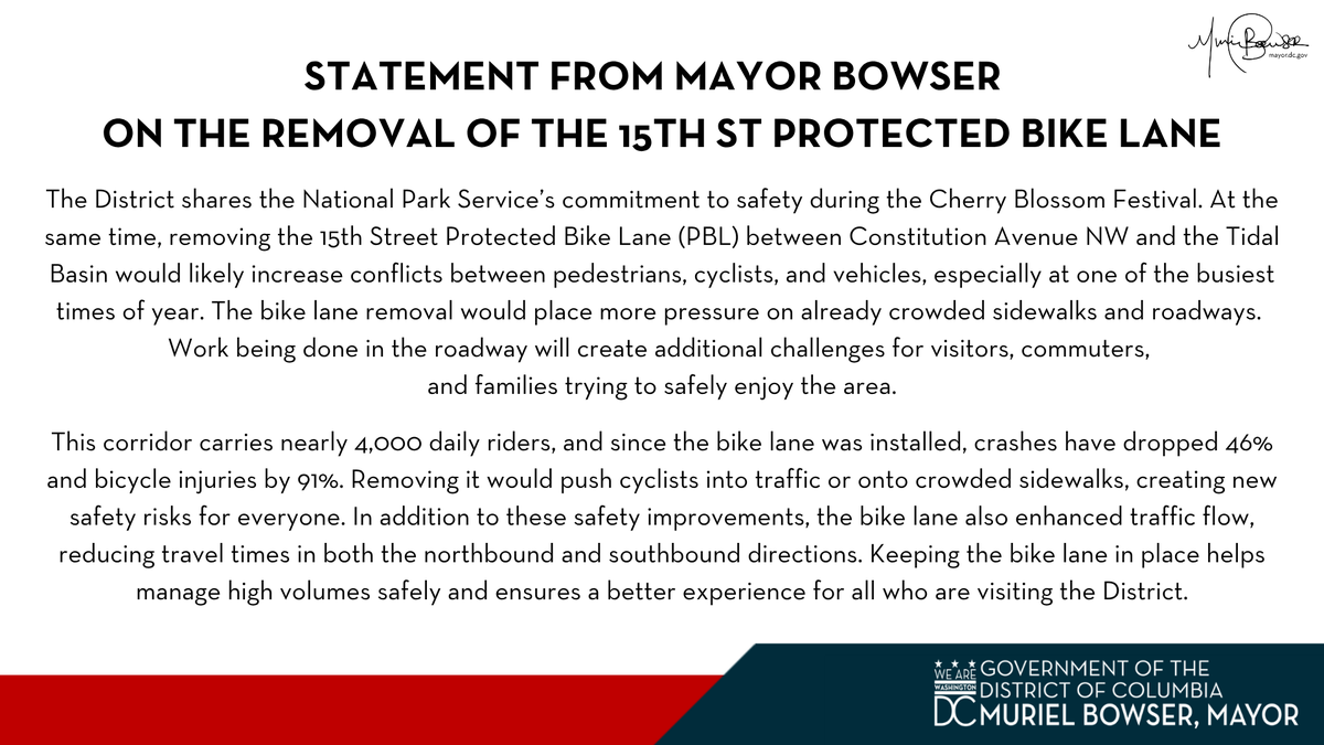 Mayor Muriel Bowser tweet media