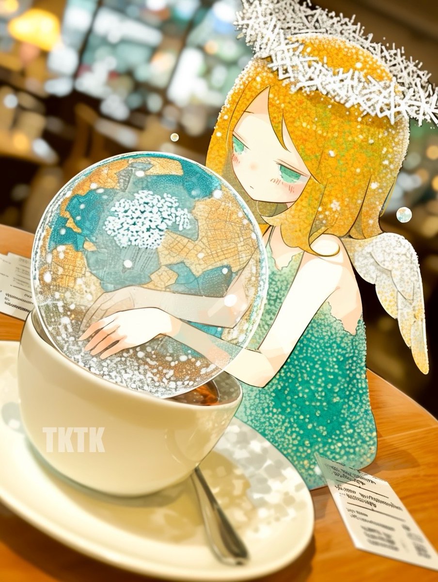 GM✨おは天使🪽✨
コーヒーから地球を創ってみるよ☕️

コネコネ、コネコネ🌍