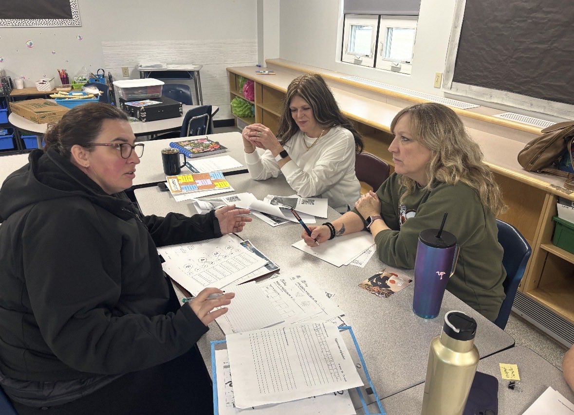 Excellent day of learning and collaboration amongst Prairie Rose teachers on this SI Day. Teachers were busy sorting through student work samples and protocols in the next phase in their 5in 5out journey! #igniteminds