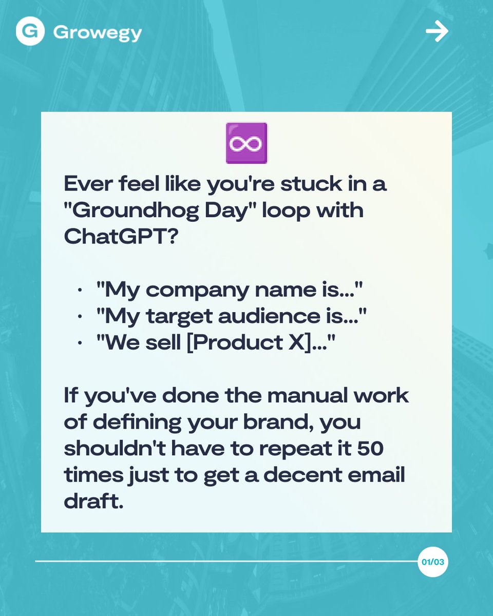 thegrowegy's tweet photo. Stop playing "Getting to Know You" with your AI every single morning. 🥱
If you’ve already done the manual work to define your brand, you shouldn't have to repeat yourself like a broken record. It’s time to give your business a permanent memory. 🧠
#SmallBusiness #Net30 #BestAI https://t.co/p278vQfzuC