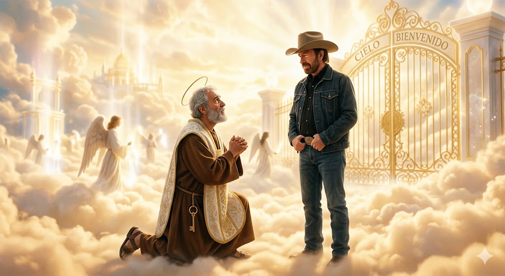 Se nos fue un grande, don Chuy Norris.
En estos momentos San Pedro le está pidiendo perdón por sus pecados.