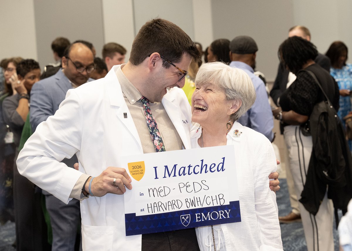 EmoryMedicine's tweet photo. Photos from an amazing, spring Match Day at Emory University in Atlanta! Our MD students found out where their next chapter begins. Take a look at the excitement, pride &amp; new beginnings all in this unforgettable moment. 🩺🎉 #EmoryMatchDay #Match26 #Match2026  #ResidencyBound https://t.co/EMrJBorNql