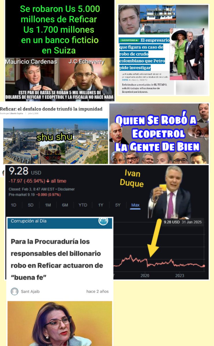 mane_sabio's tweet photo. #Ecopetrol
#AlvaroUribe hasta creo un banco en #Suiza para lavar la plata del robo de #Reficar
#PlataEsPlata https://t.co/zghB5yY9WT