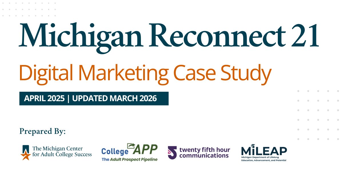 Michigan Center for Adult College Success tweet media
