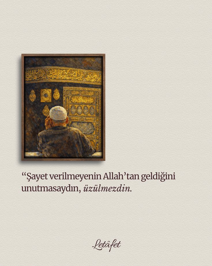 Vermediklerine takılıp verdiklerine şükredemediğimiz için affet Allah'ım.