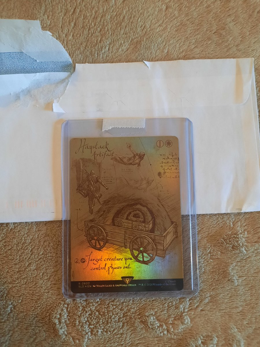 TCGPlayer is great and all when it comes to finding cards at lower prices, but sometimes you'll get a card without a penny sleeve inside a toploader like I did today 🤦🏻‍♂️ hopefully it isn't too scratched up 😮‍💨