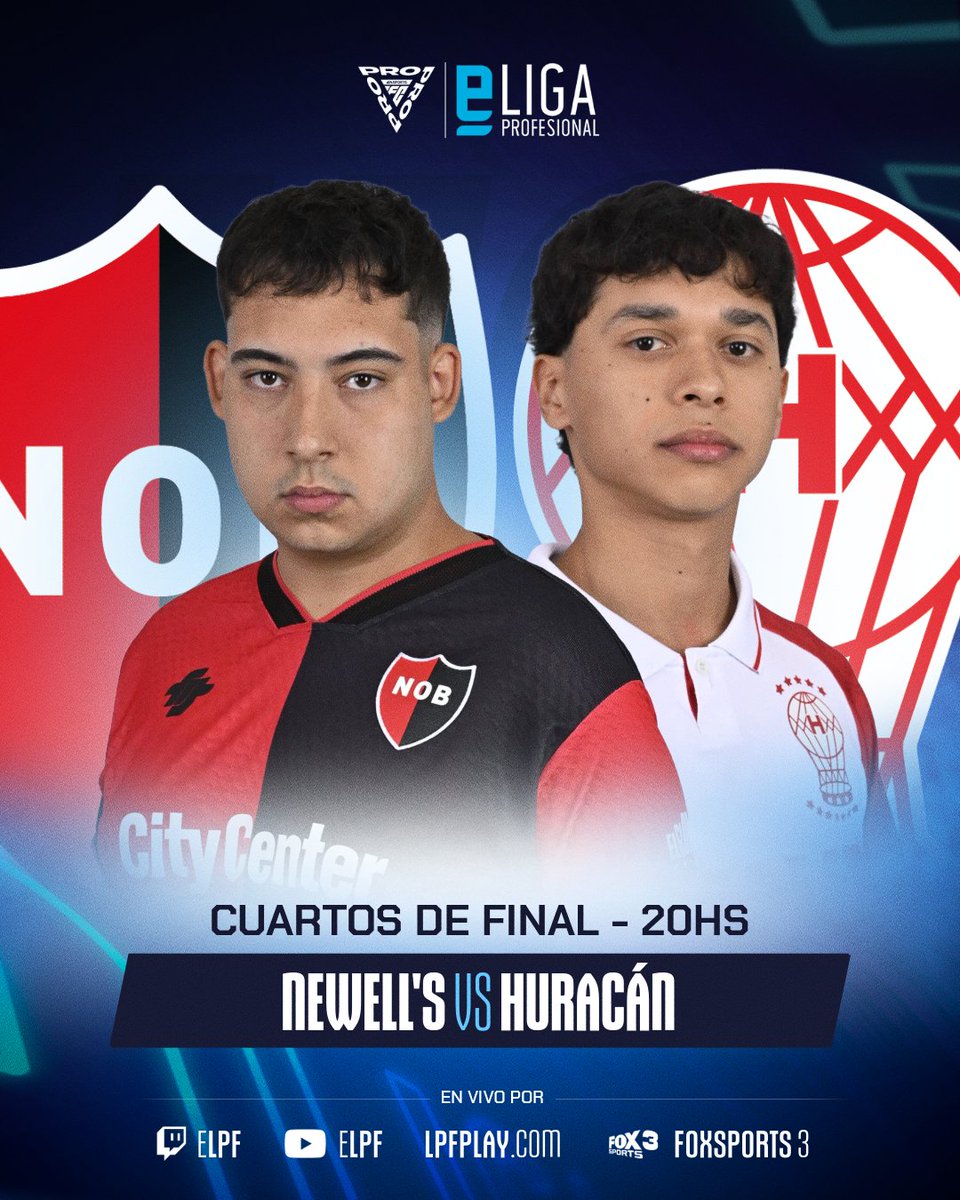 eLPF's tweet photo. Inician los Cuartos de Final de la #eLPF
@Ezecorrea1802 (@NewellsEsports) 🆚 @ezeotto02 (@HuracanEsports)
Desde las 20hs, Bo3 por la clasificación al presencial. https://t.co/OoeDD2k7Fb