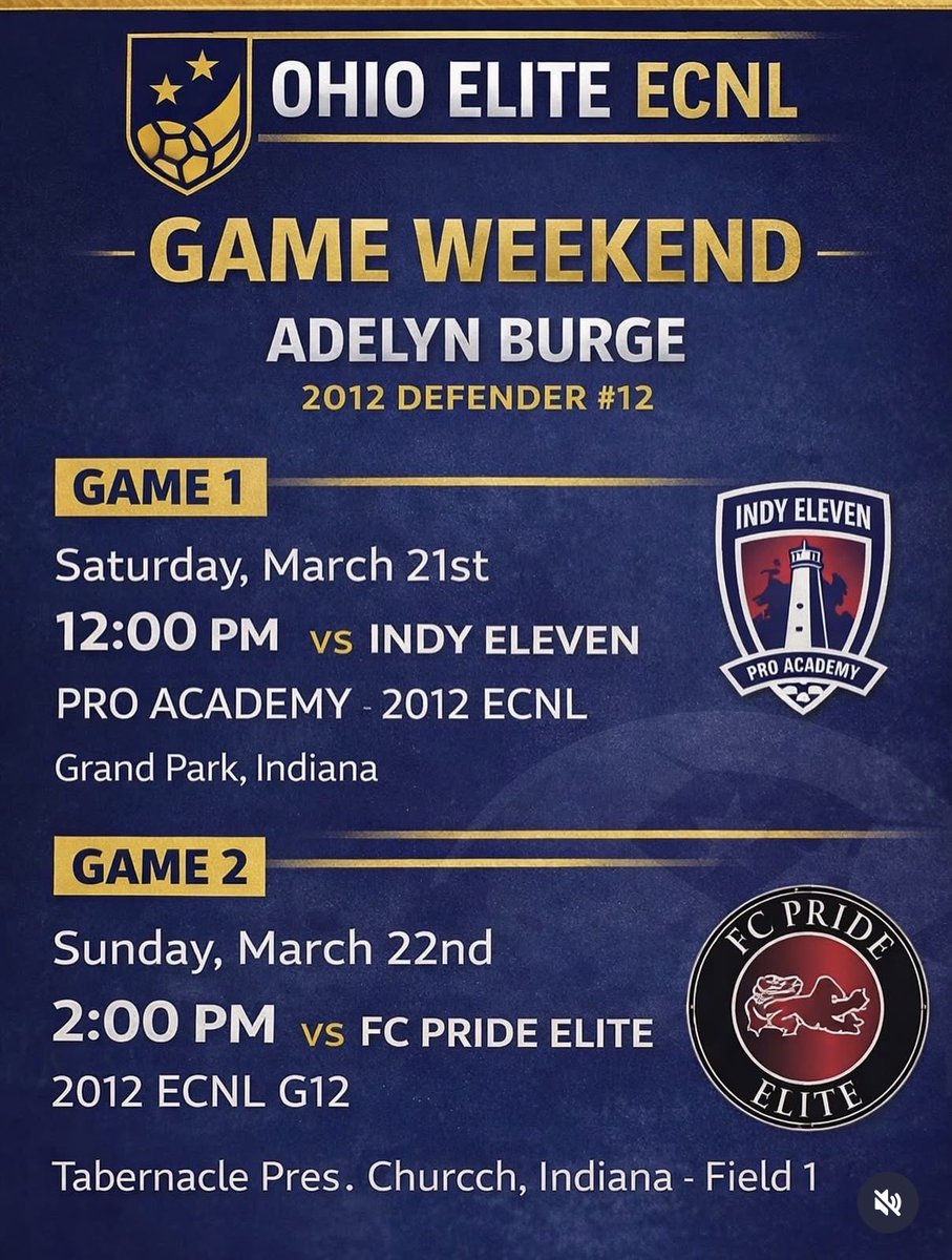AdelynBurge's tweet photo. Let’s GO!! @ImYouthSoccer @ECNLgirls @TopDrawerSoccer @IndyEleven @ohioelite @FCP_Girls_ECNL https://t.co/Q8rOUgZ3GC