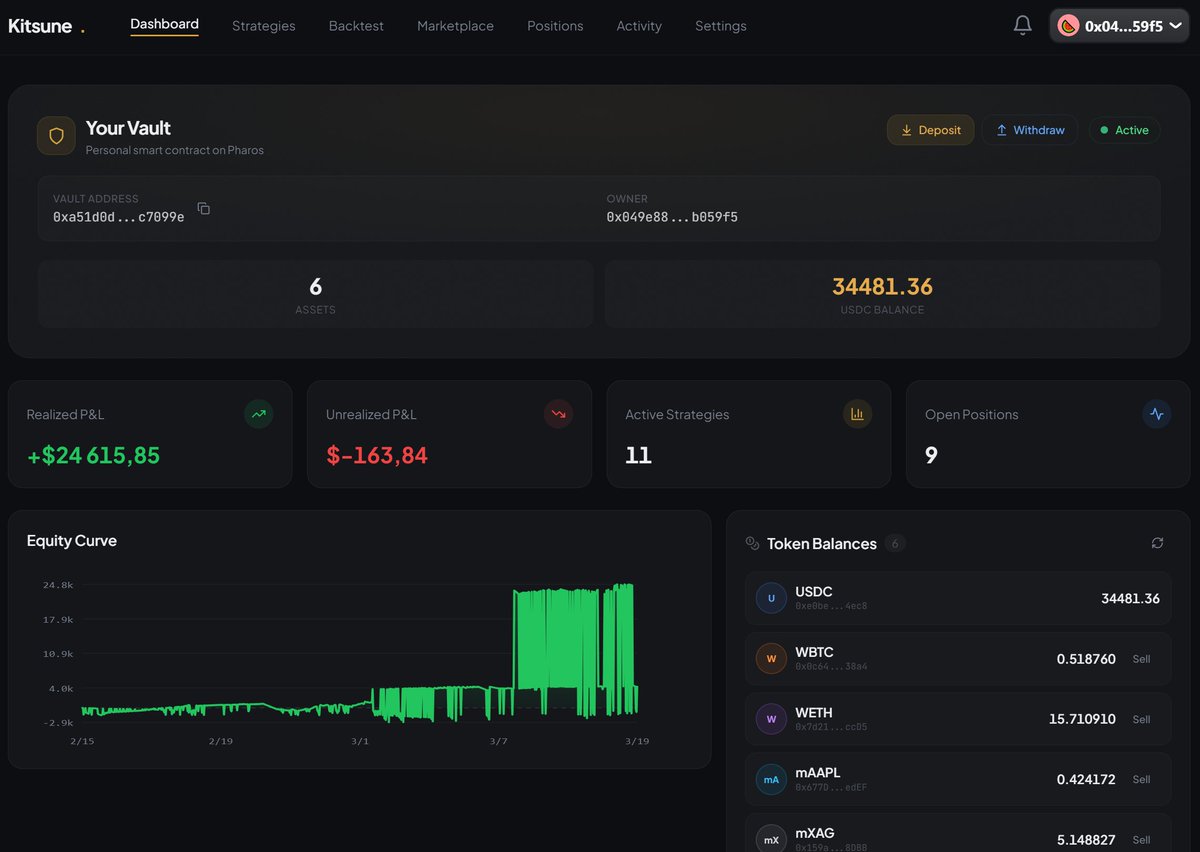 kitsuneProtocol's tweet photo. this is what 24/7 automated trading looks like on-chain

Your keys. Your vault. Your strategy 

no API keys shared with anyone. no centralized platform holding your funds

🦊https://t.co/GYzj4ysVQJ https://t.co/kV81vNZiDx