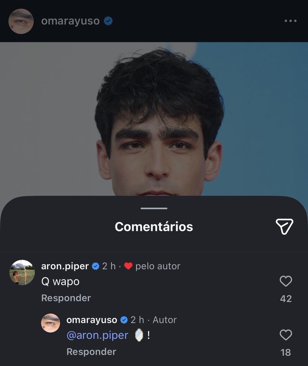 aronpiperbrasil's tweet photo. Arón Piper para Omar Ayuso: “que lindo” 
OMARON VIVÍSSIMO!!! 🖤💙 https://t.co/oSXdxwswQ4