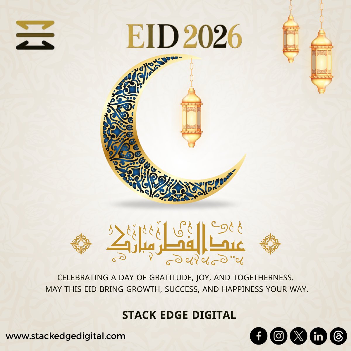 stackedgdigital's tweet photo. Eid Mubarak from Stack Edge Digital 🌙✨
May this blessed occasion bring success, growth, and endless opportunities to you and your business. Let’s keep building a brighter future together.

#EidMubarak #Eid2026 #StackEdgeDigital #BusinessGrowth https://t.co/yEFzu8TuCC