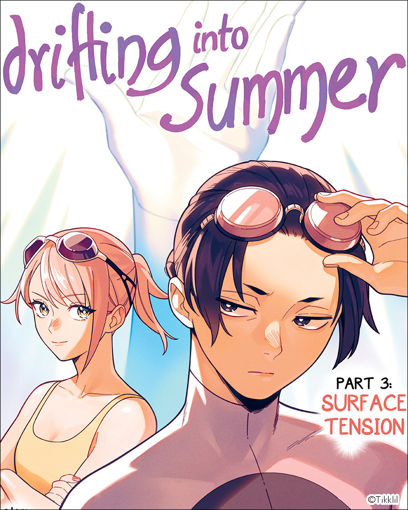 VIZMedia's tweet photo. Coming soon to VIZ Manga: Surface Tension by @tikklil, the third VIZ Originals One-Shot following Drifting into Summer and Sky Full of Stars! 

The heartfelt and captivating yuri drama continues with more swim team rivalry and romance. Dive in and read it free on the app next Wednesday! https://t.co/oeHWLlaenG