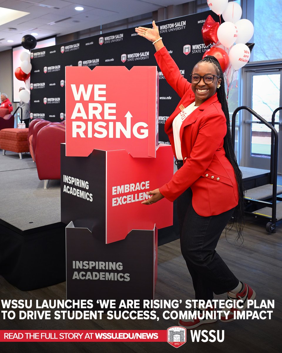 WSSURAMS's tweet image. A bold plan. A clear vision focused on student success, academic excellence, and community impact.

Full Story: bit.ly/3PkWFhs

#WSSU | #WeAreRISING