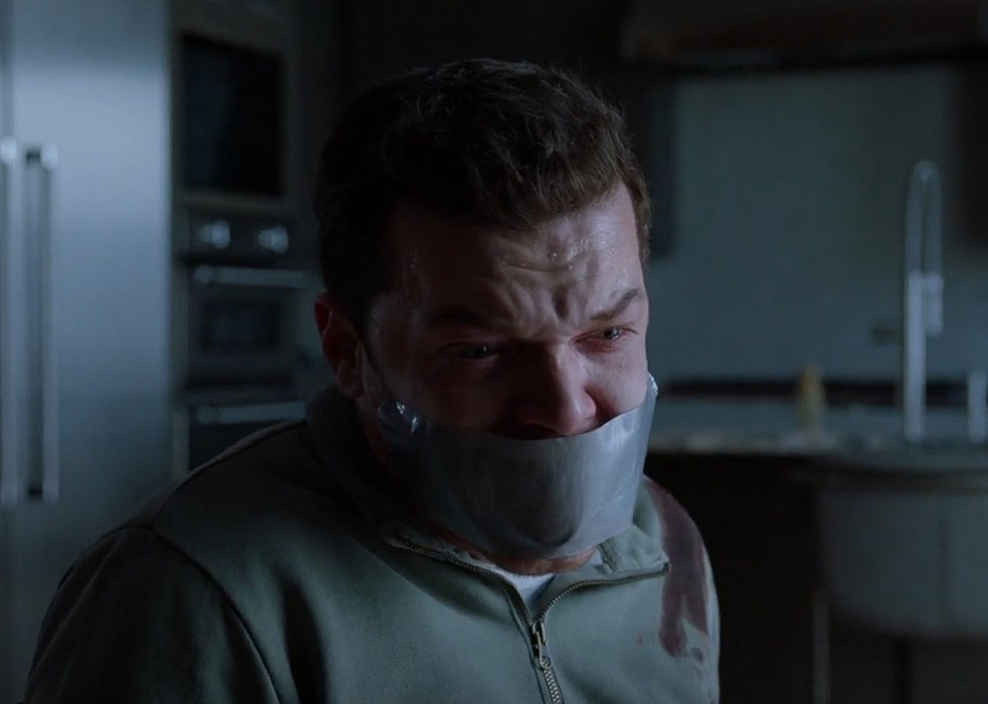 guyinbondage's tweet photo. Cameron Monaghan, stuffed and gagged, Shattered (2022) https://t.co/FOjTHjYd1C