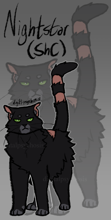 digitlpsychosis's tweet image. #34: Nightstar (ShadowClan) #warriorcats #wc #wctwt
