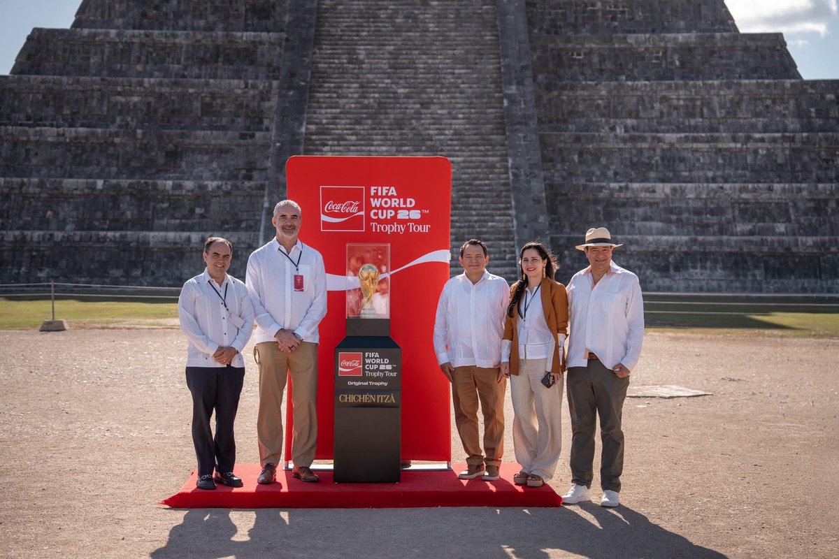 huachodiazmena's tweet photo. Yucatán recibe, en el corazón del mundo maya, uno de los grandes símbolos del deporte global, una postal histórica que dará la vuelta al mundo. 

2/2 https://t.co/FYmZgh92rJ