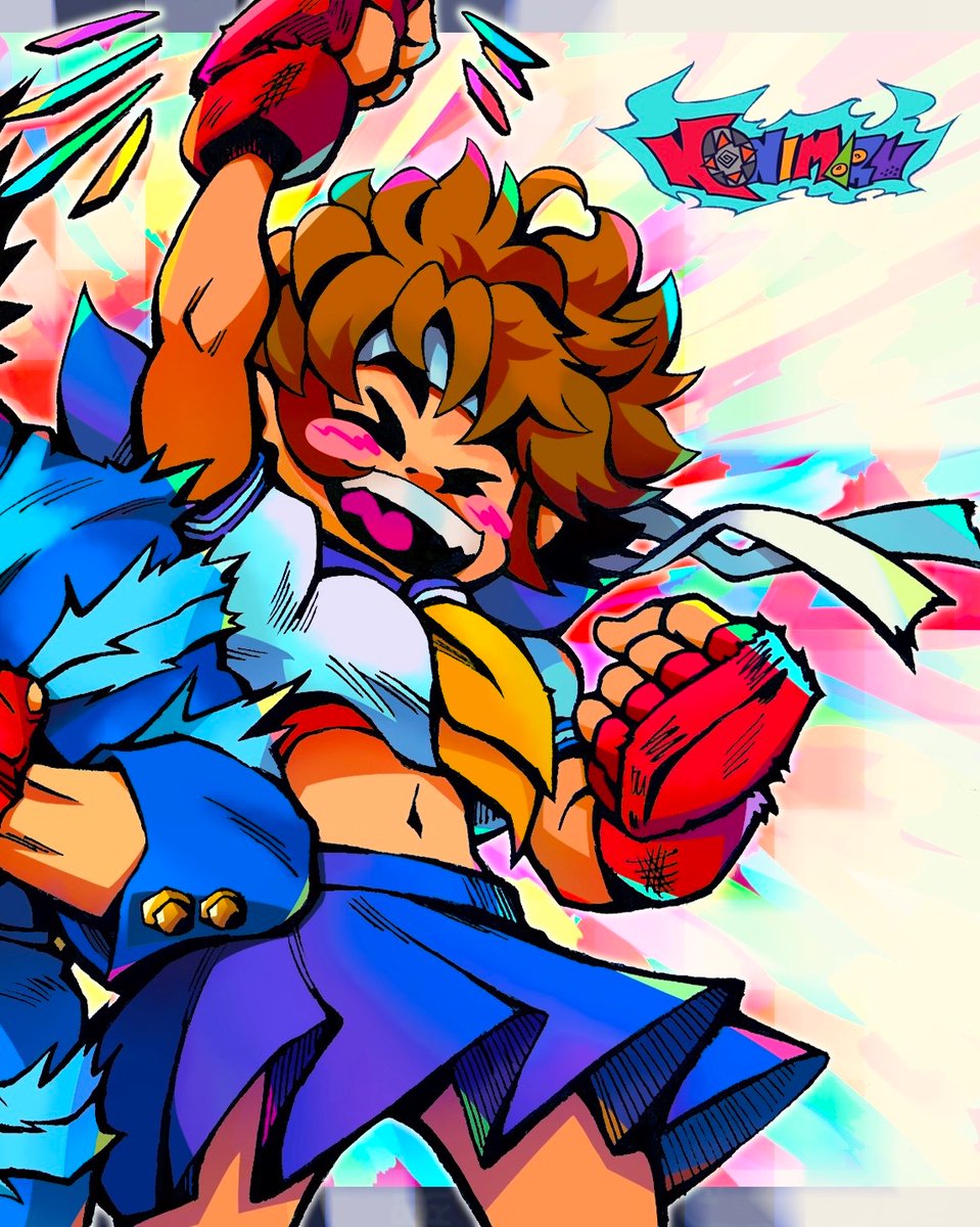 K0NIMARU's tweet photo. Sakura’s &amp; Akira’s bdays were this month . I’m a fake fan 😅 #capcom #rivalschools #streetfighter https://t.co/hBhPBf5a33