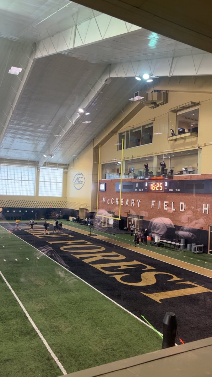 Darryn_W2's tweet photo. Had a great day at @WakeFB loved the intensity, energy, and attention to detail at practice. I can’t wait to be back! @Adam_Pilapil @ScottieHazelton @CoachDickert https://t.co/6RSyz5sZ66